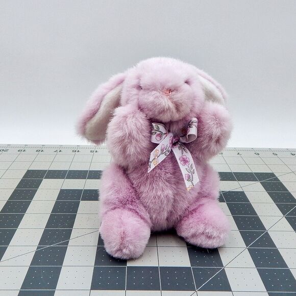 Charter Club Bunny Rabbit Plush Lavender Purple 6 Inch Sound Box Non Working - Picture 1 of 11